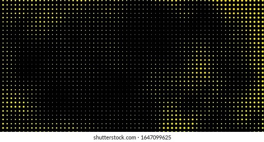 Fondo vectorial amarillo verde claro con puntos. Diseño decorativo abstracto en estilo degradado con burbujas. Patrón para anuncios comerciales.