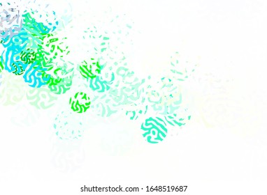 Hellgrüner, gelber Vektorillustration-Hintergrund mit Memphis-Formen. Moderne abstrakte Illustration mit bunten Zufallsformen. Hintergrund für ein Handy.