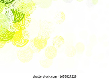 Light Green, Yellow vector backdrop with memphis shapes. Modern abstract illustration with colorful random forms. Best smart design for your business.