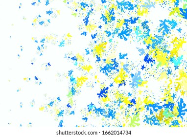 Fondo vectorial amarillo verde claro con formas memphis. Ilustración abstracta moderna con formas aleatorias coloridas. Diseño moderno para su tarjeta de visita.