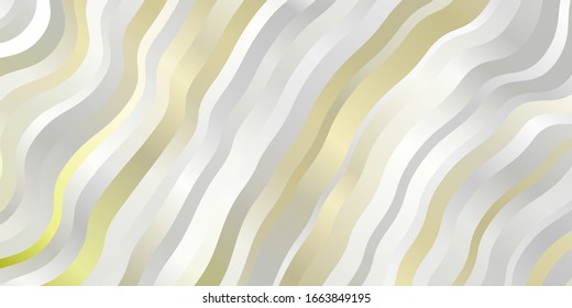 Light Green, Yellow vector backdrop with circular arc. Colorful illustration, which consists of curves. Pattern for booklets, leaflets.