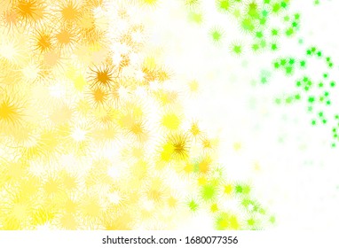Light Green, Yellow vector backdrop with memphis shapes. Modern abstract illustration with colorful random forms. Elegant design for wallpapers.