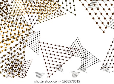 Hellgrüner, gelber Vektorillustration-Hintergrund mit Linien, Kreisen. Moderne abstrakte Illustration mit bunten Punkten, Linien. Modernes Template für die Zielseite.