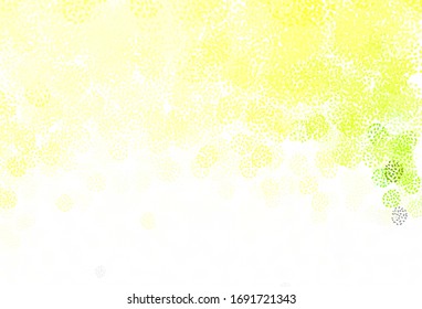 Light Green, Yellow vector backdrop with memphis shapes. Colorful chaotic forms with gradient in modern style. Simple design for your web site.