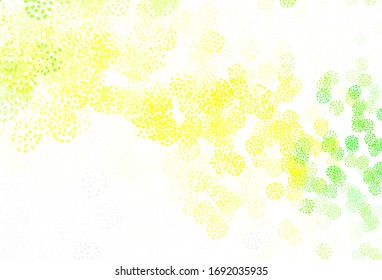 Light Green, Yellow vector backdrop with memphis shapes. Colorful chaotic forms with gradient in modern style. Simple design for your web site.