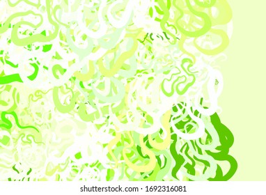 Light Green, Yellow vector backdrop with bent lines. Brand new colorful illustration in simple style. New composition for your brand book.