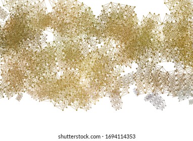 Light Green, Yellow vector backdrop with artificial intelligence data. Colored AI structure with gradient lines and dots. Template for ads of intellect, innovations.