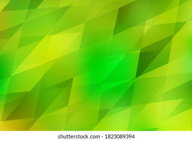 Light Green, Yellow vector backdrop with rhombus. Beautiful illustration with rectangles and squares. Smart design for your business advert.