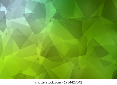 Verde claro, fondo vectorial amarillo con formas poligonales. Ilustración abstracta moderna con formas aleatorias coloridas. Diseño sencillo para su sitio web.