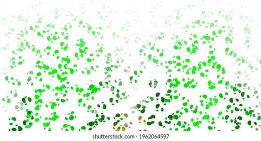 Light green, yellow vector backdrop with chaotic shapes. Simple design in abstract style with gradient forms. Modern design for your ads.