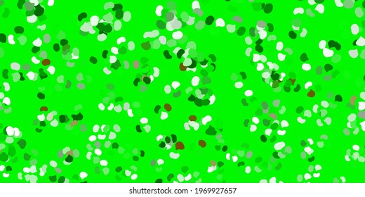 Light green, yellow vector backdrop with chaotic shapes. Colorful illustration with simple gradient shapes. Smart design for your business.