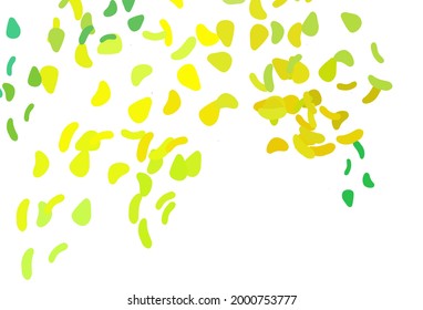 Light Green, Yellow vector backdrop with abstract shapes. Decorative design in abstract style with random forms. Best smart design for your business.