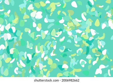 Light green, yellow vector backdrop with abstract shapes. Simple colorful illustration with abstract gradient shapes. Modern design for your business card.