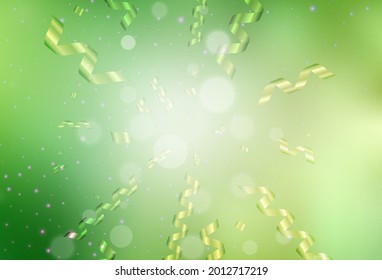 Light Green, Yellow vector backdrop in holiday style. Simple gradient illustration with Christmas attributes. Smart design for promotion of university.