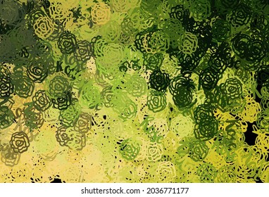 Light Green, Yellow vector backdrop with memphis shapes. Modern abstract illustration with colorful random forms. Modern design for your business card.