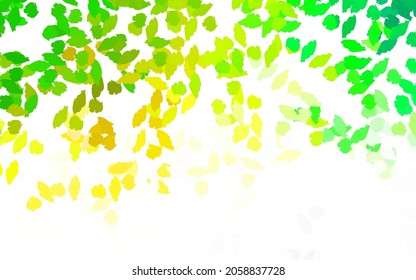 Light Green, Yellow vector backdrop with memphis shapes. Decorative design in abstract style with random forms. Simple design for your web site.