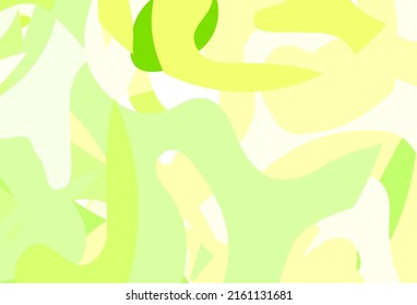 Light Green, Yellow vector backdrop with memphis shapes. Colorful chaotic forms with gradient in modern style. Background for a cell phone.