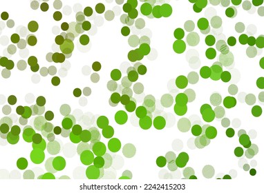 Light Green, Yellow vector backdrop with dots. Illustration with set of shining colorful abstract circles. Pattern for textures of wallpapers.