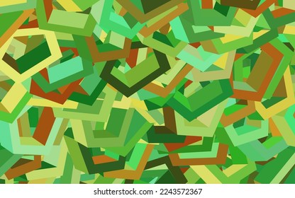 Light Green, Yellow vector backdrop with hexagons. Abstract illustration with colorful hexagons. Design for your business advert.