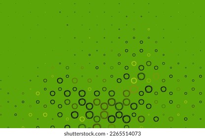 Light Green, Yellow vector backdrop with dots. Illustration with set of shining colorful abstract circles. Pattern for beautiful websites.