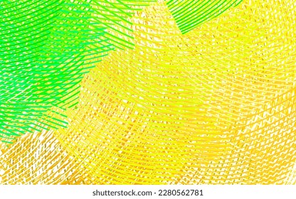 Light Green, Yellow vector backdrop with curved lines. Smart illustration in abstract style with gradient lines.  Pattern for your design.