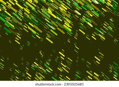 Light Green, Yellow vector backdrop with long lines. Blurred decorative design in simple style with lines. Backdrop for TV commercials.