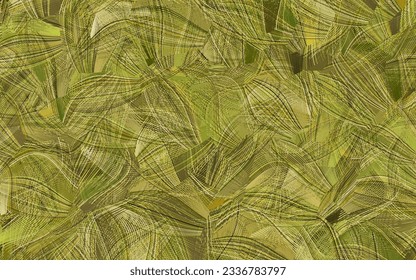 Light Green, Yellow vector backdrop with memphis shapes.