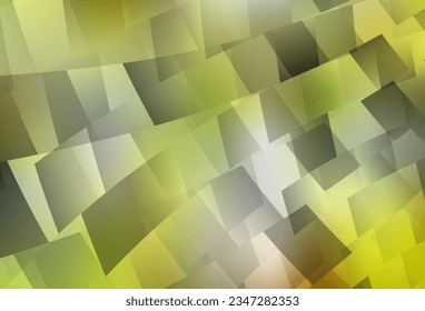 Verde claro, fondo vectorial amarillo con rhombus. Diseño decorativo de estilo abstracto con rectángulos. Diseño inteligente para su anuncio comercial.