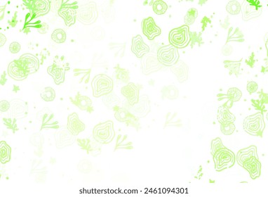 Light Green, Yellow vector backdrop with memphis shapes. Colorful chaotic forms with gradient in modern style. Background for a cell phone.