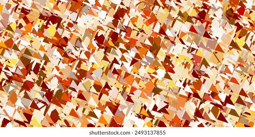 Light green, yellow vector backdrop with triangles, lines. Illustration with abstract colorful triangle shapes. Pattern for promotions.