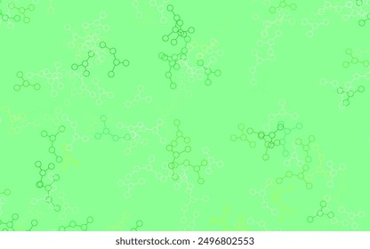 Light Green, Yellow vector backdrop with artificial intelligence data. Abstract illustration with links and dots of AI. Smart design for promotion of bid data.