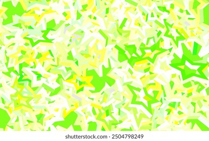 Light Green, Yellow vector backdrop with small and big stars. Modern geometrical abstract illustration with stars. Pattern for astronomy websites.