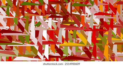 Light green, yellow vector backdrop with triangles, lines. Simple design in abstract style with triangles, lines. Design for your wallpapers.