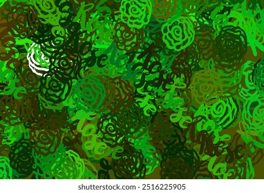 Light Green, Yellow vector backdrop with memphis shapes. Simple colorful illustration with abstract gradient shapes. Elegant design for wallpapers.