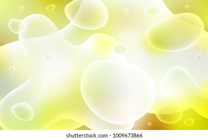 Light Green, Yellow vector background with liquid shapes. Shining crooked illustration in memphis style. Memphis style for your business design.
