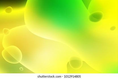 Light Green, Yellow vector background with abstract circles. Modern gradient abstract illustration with bandy lines. New composition for your brand book.