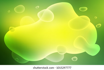 Light Green, Yellow vector background with bubble shapes. Colorful illustration in abstract memphis style with gradient. The best blurred design for your business.
