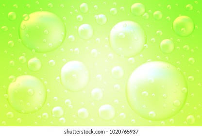 Light Green, Yellow vector background with dots. Abstract illustration with colored bubbles in nature style. The pattern can be used for beautiful websites.
