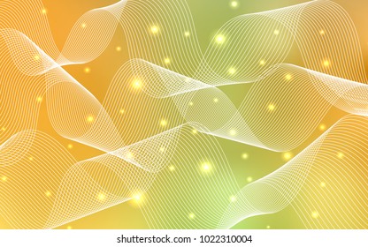 Light Green, Yellow vector background with xmas confetti. Blurred decorative design in anniversary style with confetti. The pattern can be used for new year ad, booklets.