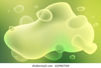 Light Green, Yellow vector background with curved circles. Creative geometric illustration in memphis style with gradient. New composition for your brand book.