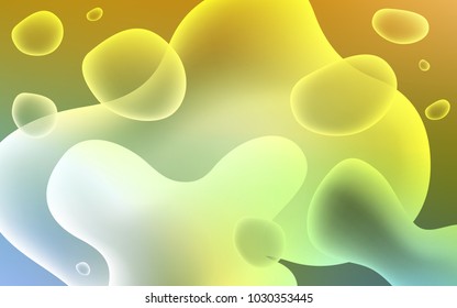 Light Green, Yellow vector background with bent lines. Shining illustration, which consist of blurred lines, circles. A completely new memphis design for your business.