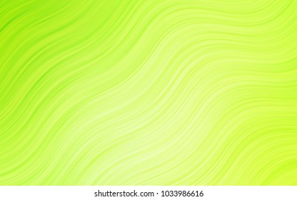 Light Green, Yellow vector background with bubble shapes. Glitter abstract illustration with wry lines. A completely new template for your business design.