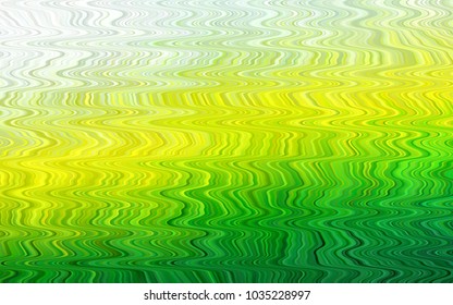 Light Green, Yellow vector background with abstract lines. Brand-new colored illustration in marble style with gradient. Marble style for your business design.
