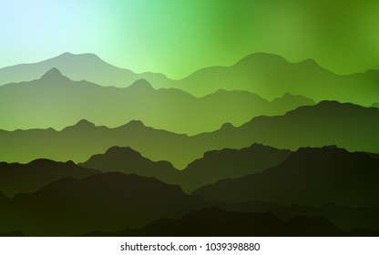 Light Green, Yellow vector background with lamp shapes. Glitter abstract illustration with wry lines. The template for cell phone backgrounds.