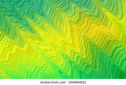 Light Green, Yellow vector background with lava shapes. Blurred geometric sample with gradient bubbles.  Brand-new design for your ads, poster, banner.