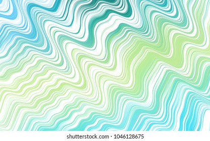 Light Green, Yellow vector background with abstract lines. Colorful abstract illustration with gradient lines. Textured wave pattern for backgrounds.