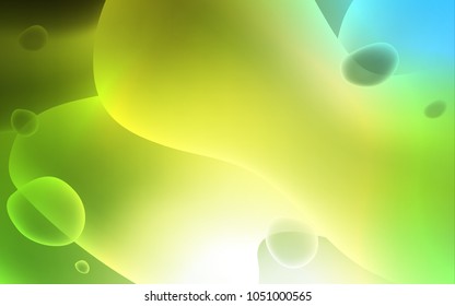 Light Green, Yellow vector background with abstract circles. Modern gradient abstract illustration with bandy lines. The template for cell phone backgrounds.