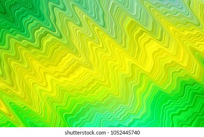 Light Green, Yellow vector background with liquid shapes. Geometric illustration in marble style with gradient.  The best blurred design for your business.