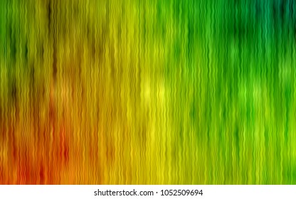 Light Green, Yellow vector background with bent ribbons. Brand-new colored illustration in marble style with gradient. Brand-new design for your ads, poster, banner.