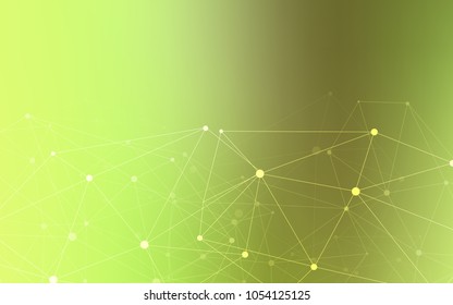 Light Green, Yellow vector background with bubbles, lines. Modern abstract colorful illustration with spheres and lines. Pattern can be used for ads, leaflets.